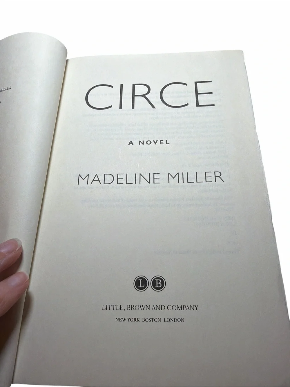 Circe by Madeline Miller Hardcover Mythology Novel Little Brown
